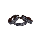 Boooi halsband donkerblauw/wit