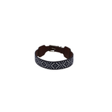 Boooi halsband donkerblauw/wit